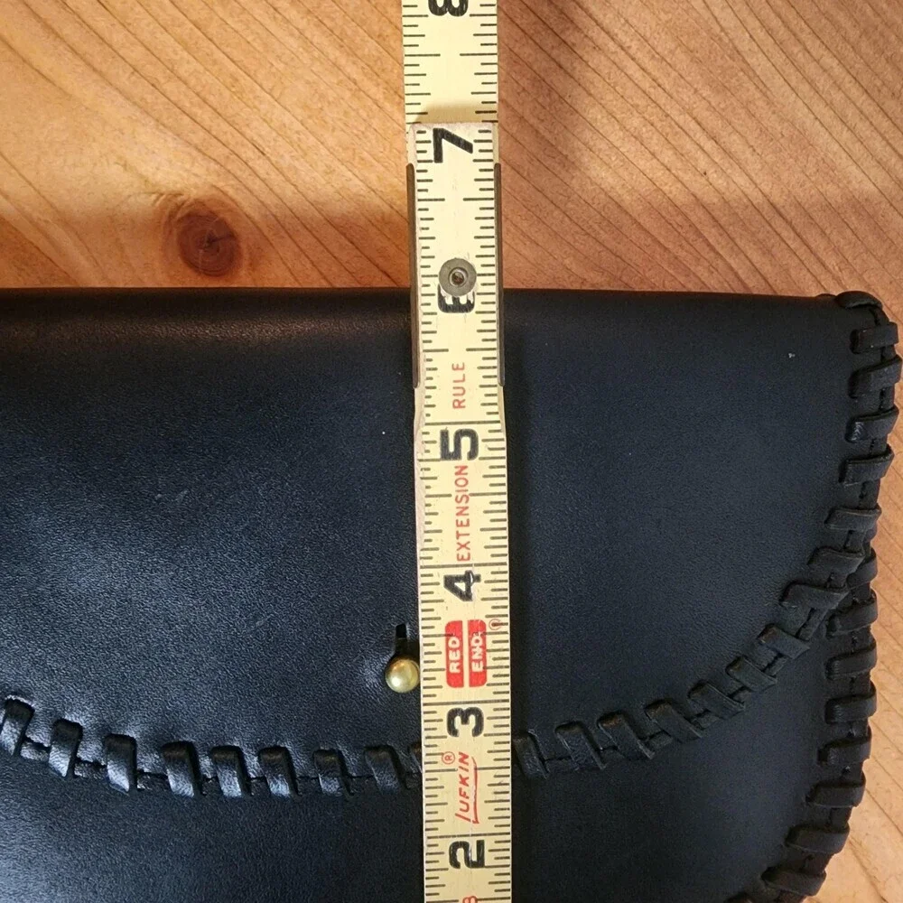 Madewell Belt Bag Fanny Pack Womens Small Black Leather Whipstitch Adjustable